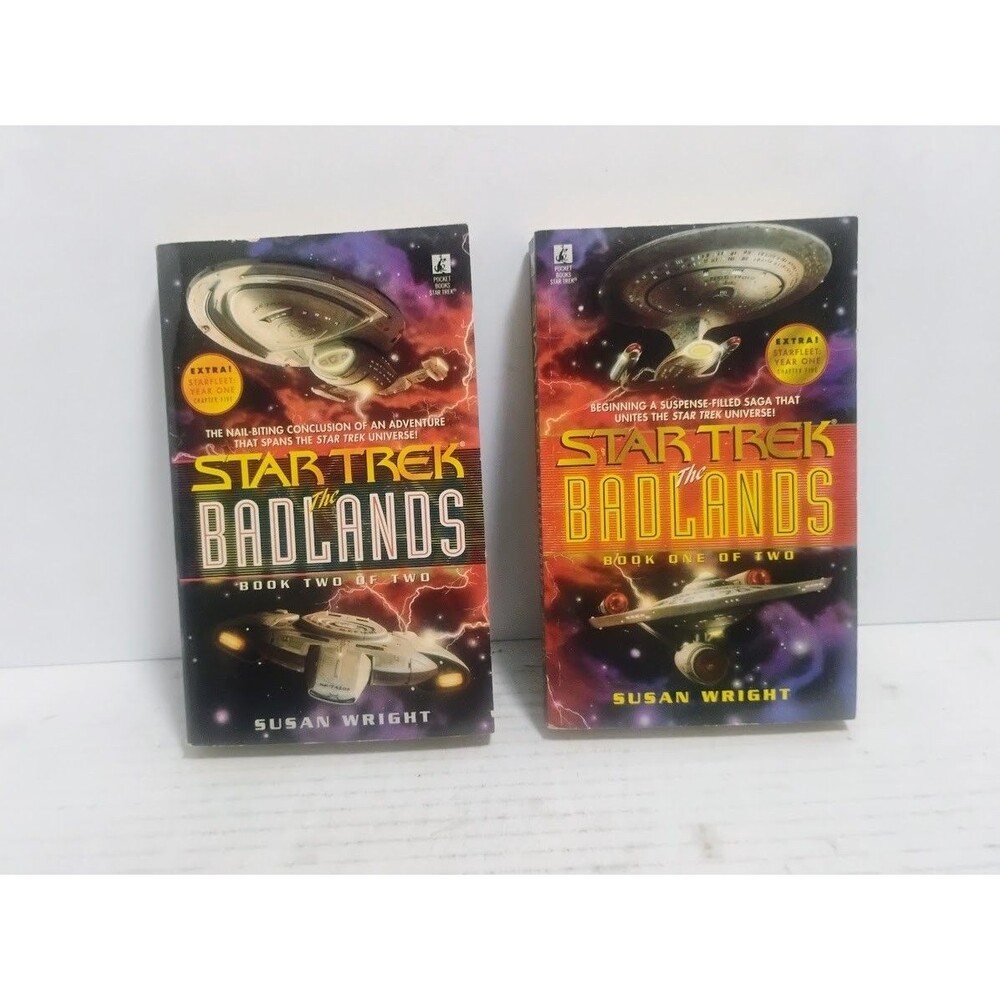 STAR TREK THE BADLANDS 2 BOOK PAPERBACK BOOK NOVEL SET BY SUSAN WRIGHT